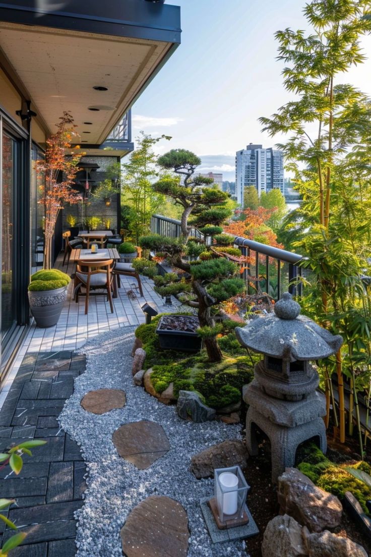 Tiểu cảnh ban công chung cư đẹp - zions